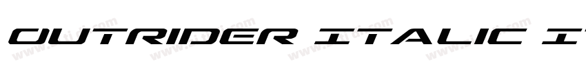 Outrider Italic Ital字体转换